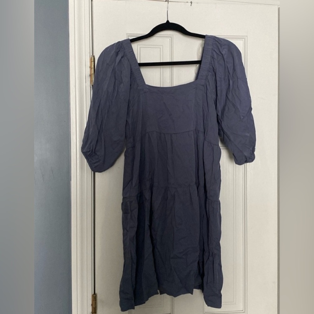 Super cute slate blue cottagecore/ babydoll dress